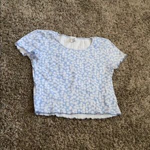 Blue flowered, crop top